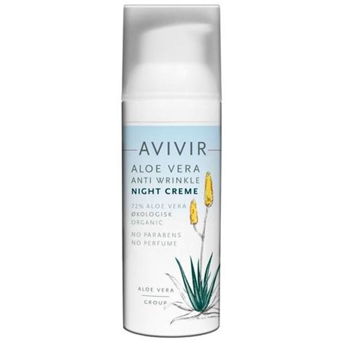 AVIVIR AloeVera Anti Wrinkle Night Creme, 50ml.