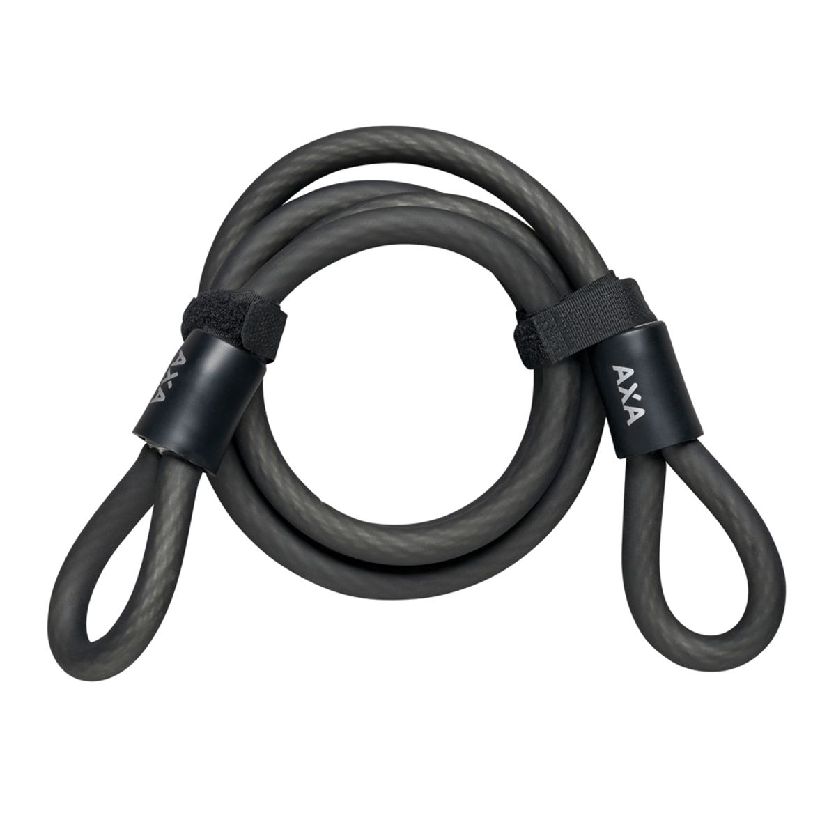 AXA Double Loop 120/10 - Dobbelt loop-kabel - 120 cm - Sort