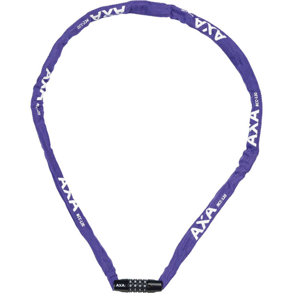 AXA Kædelås m. kode 120cm/3.5mm - Purple