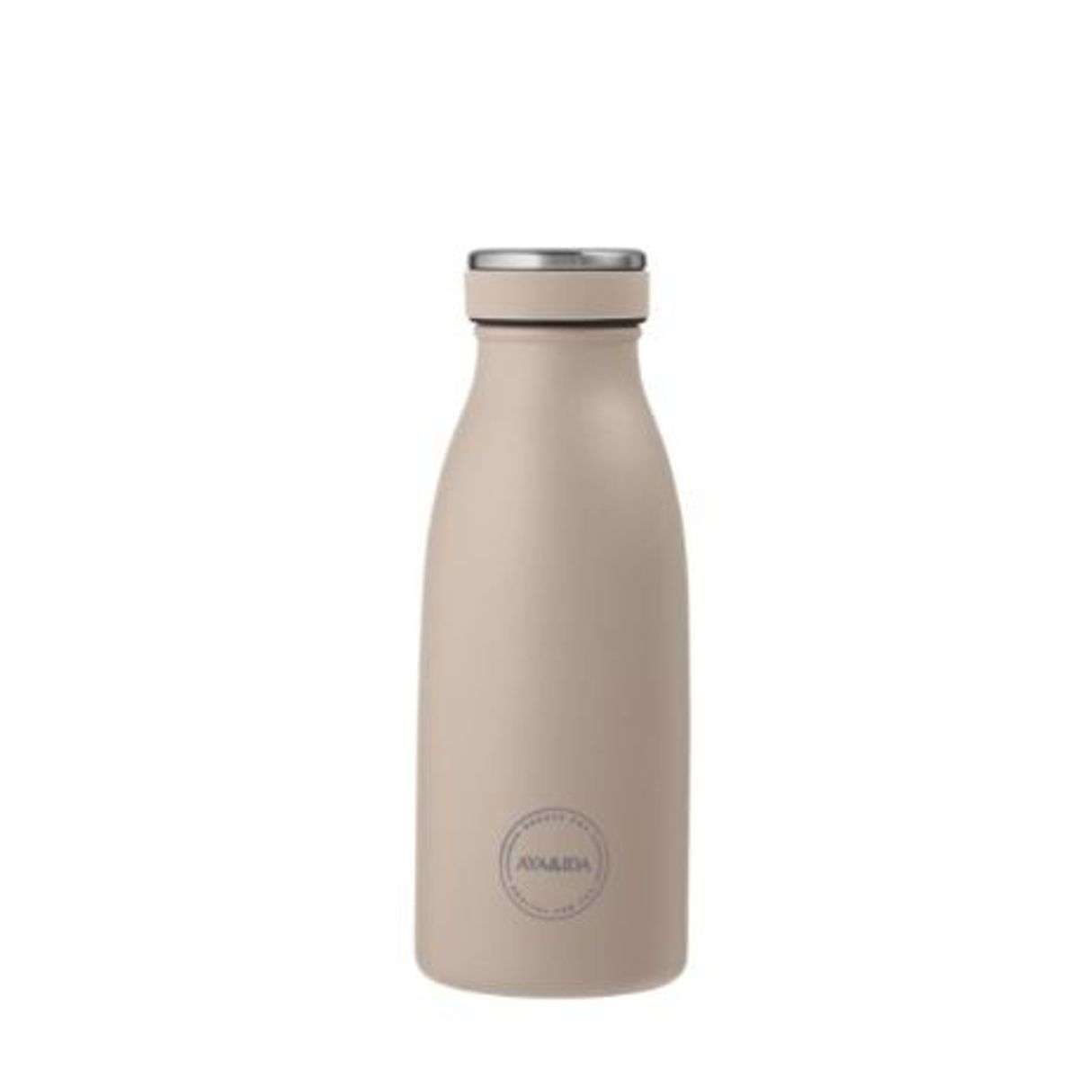 Aya&ida, Drinking Bottle, Drikkeflaske Med Låg, 350 Ml, Cream Beige