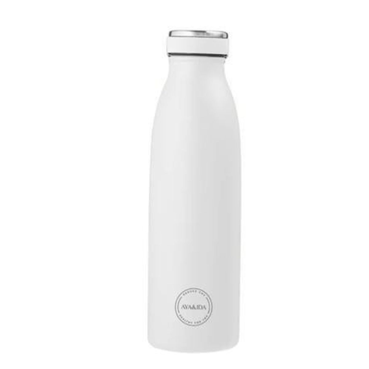 Aya&ida, Drinking Bottle, Drikkeflaske Med Låg, 500 Ml, Winter White