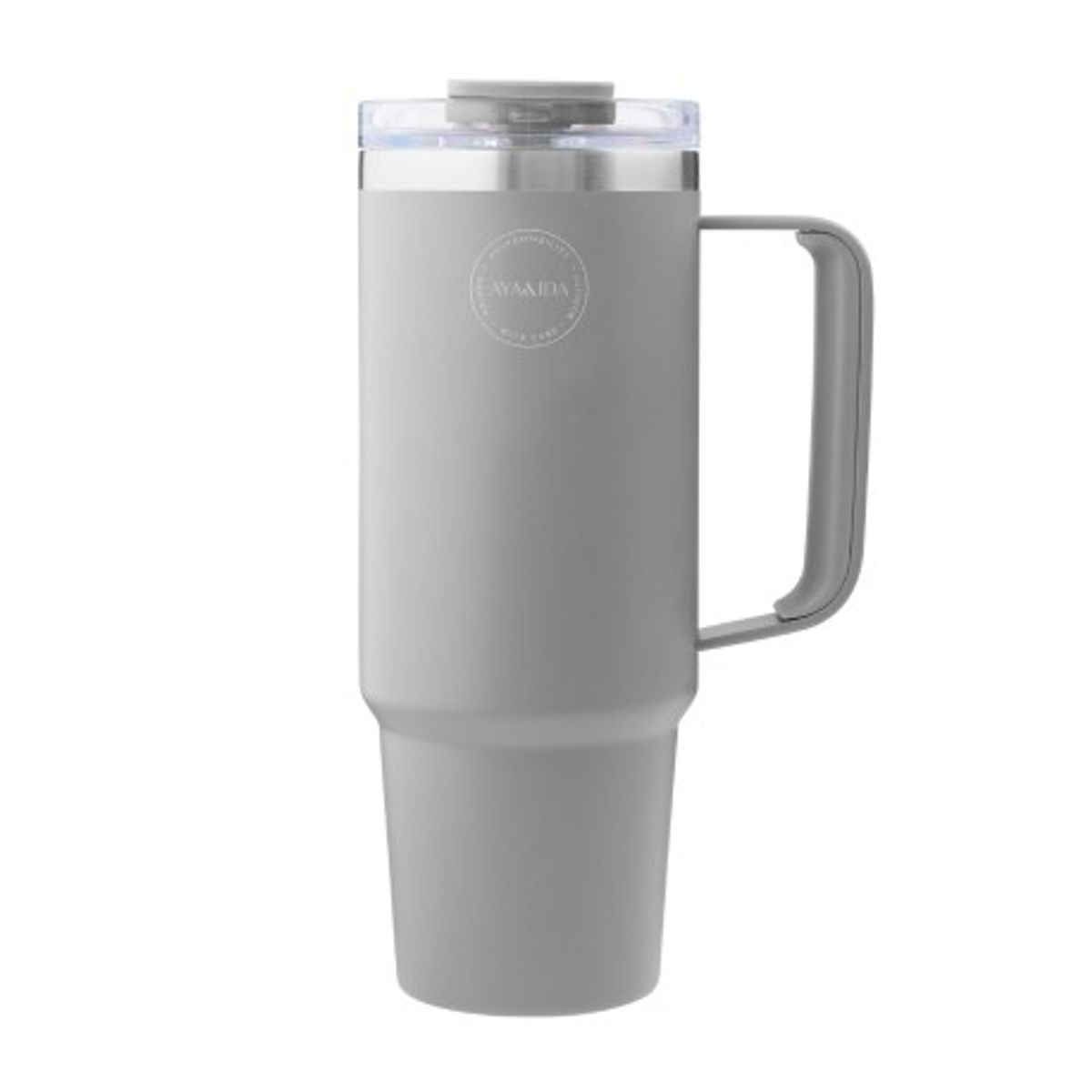 Aya&ida, Thermo Cup With Straw, To-go Cup, 885 Ml, Light Grey