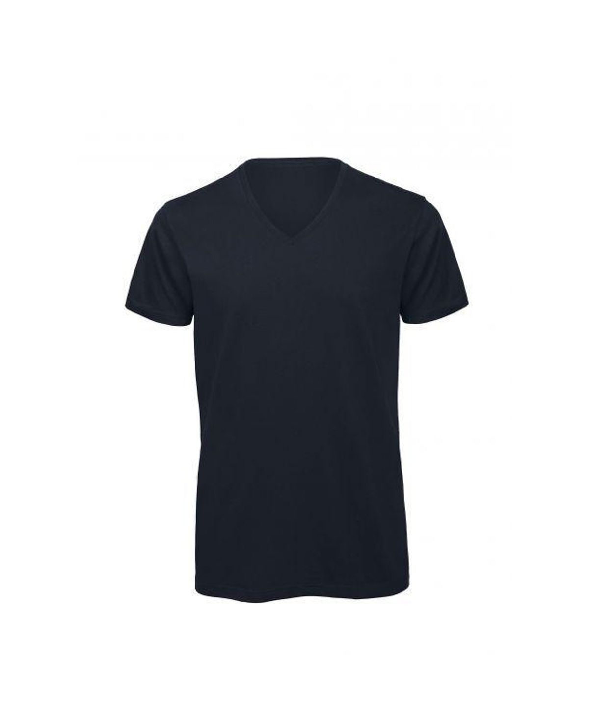 B&C Exact t-shirt med v-hals i navy til herre