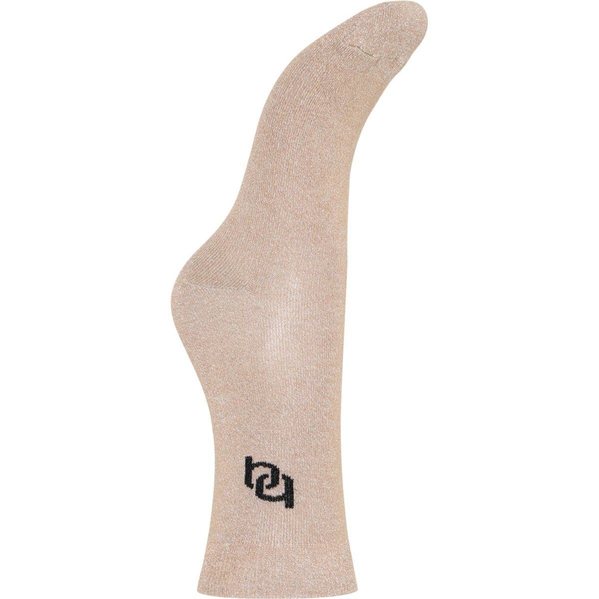 B:YOUNG dame strømper BAWLI - Brown Logo Sock