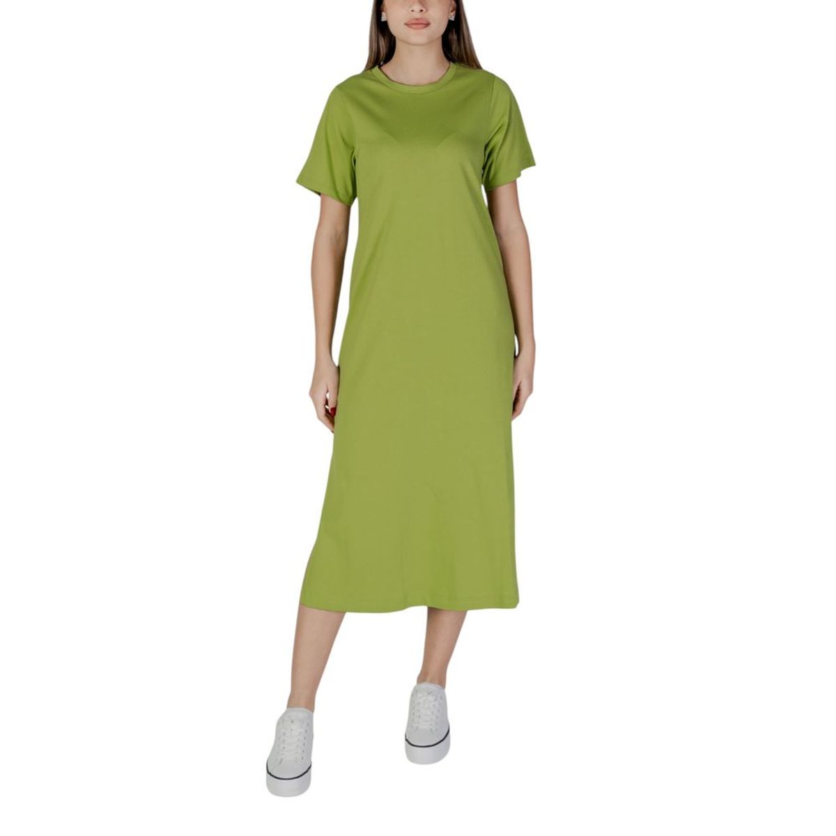 B.Young Green Cotton Dress