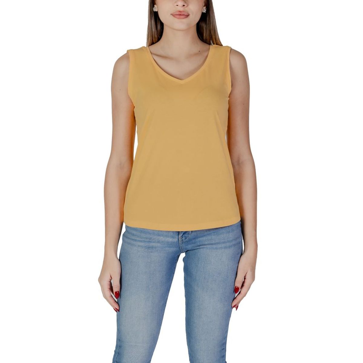 B.Young Yellow Cotton Tops & T-Shirt