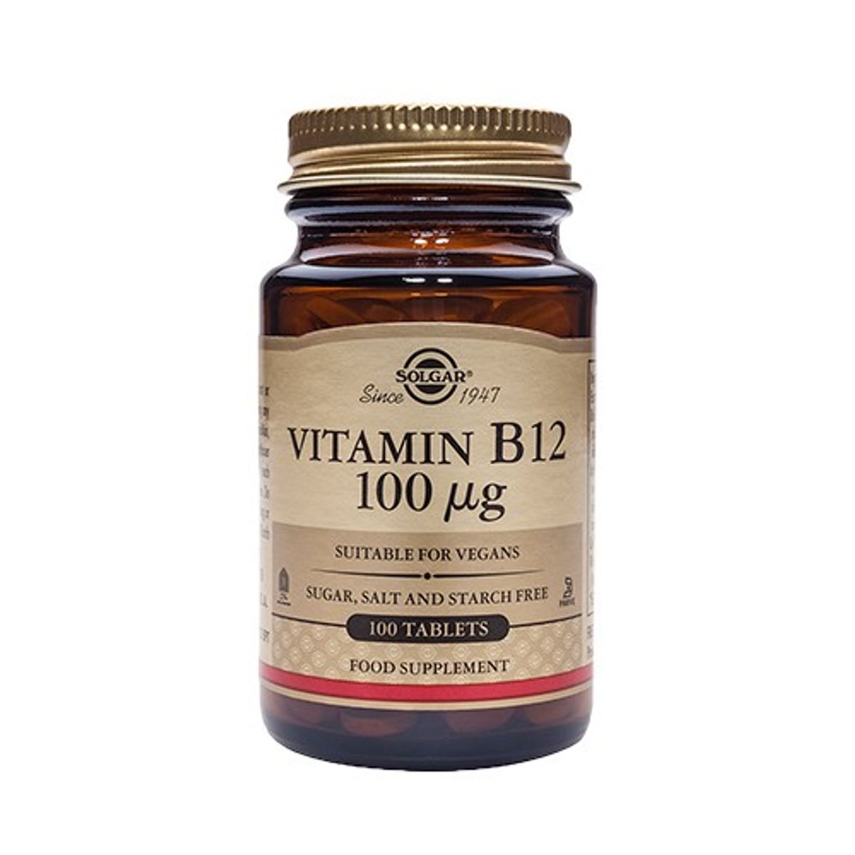 B12 Vitamin 1000mcg - 100 tabletter - Solgar