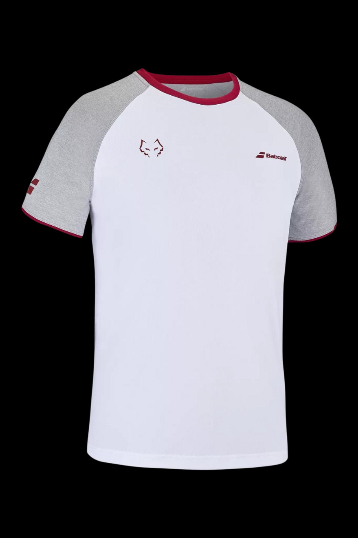 Babolat Crew Neck Tee Juan Lebron Hvid/Grå/Rød -