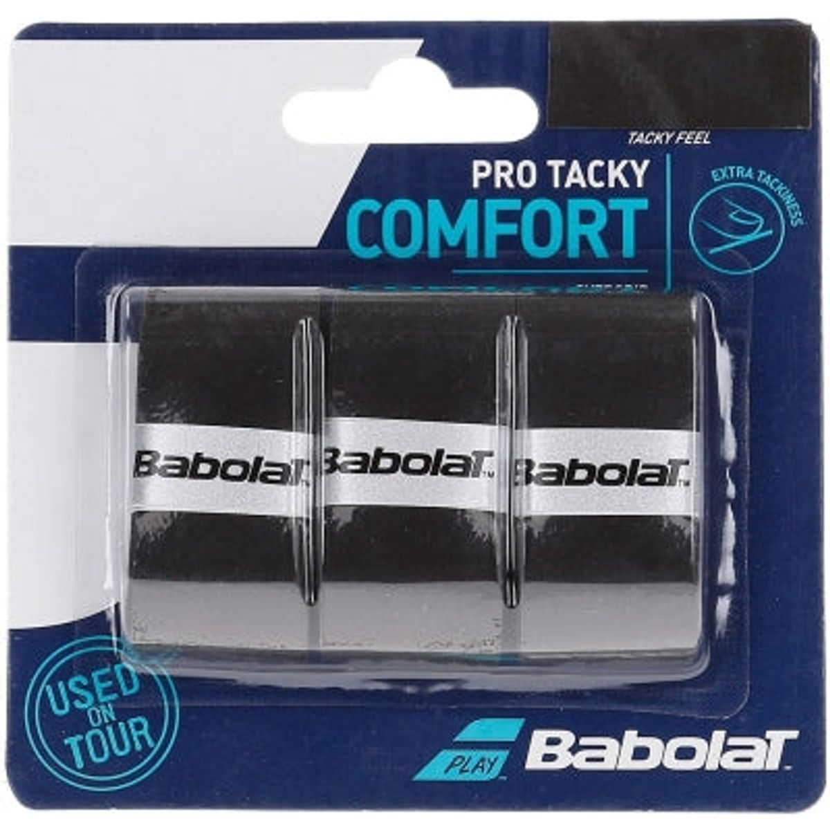 Babolat Pro Tacky Overgrip (Sort, 3-pak)