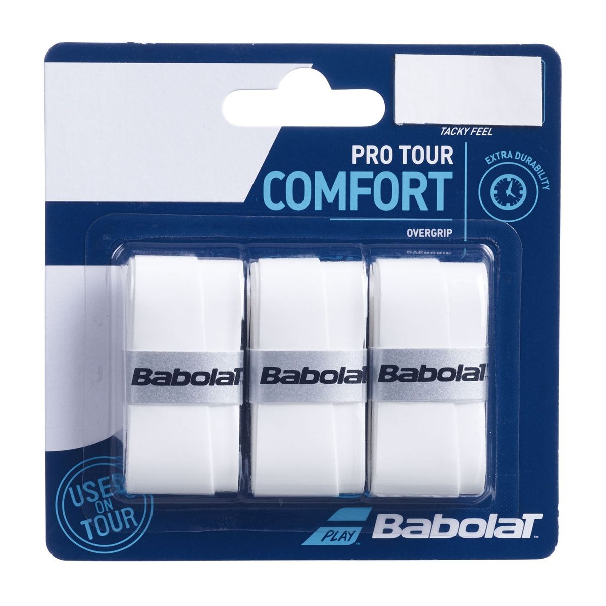 Babolat Pro Tour Overgrip (Hvid, 3-pak)