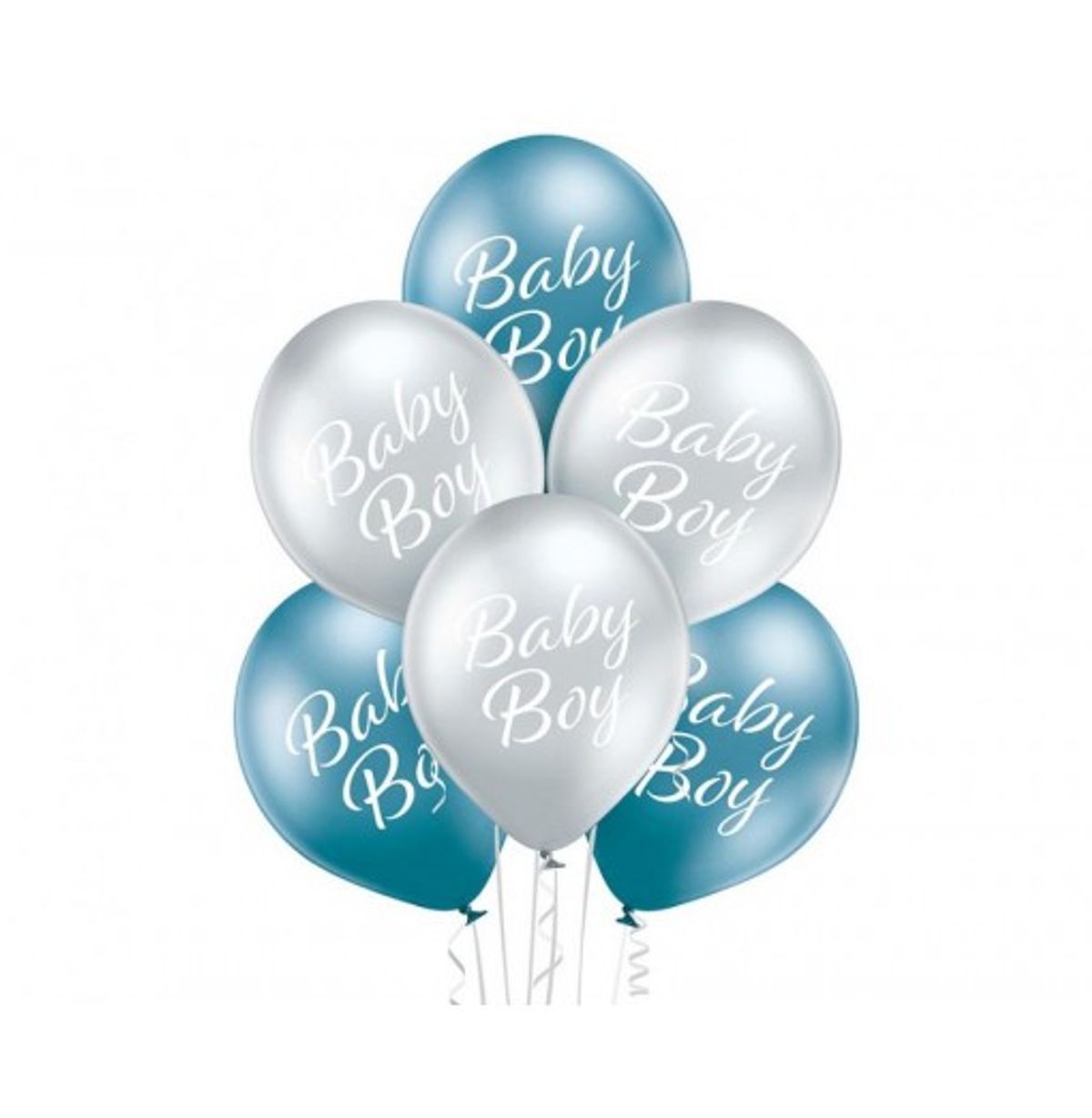 Baby Boy latexballoner, 12"/ 30 cm - 6 stk. - Balloner