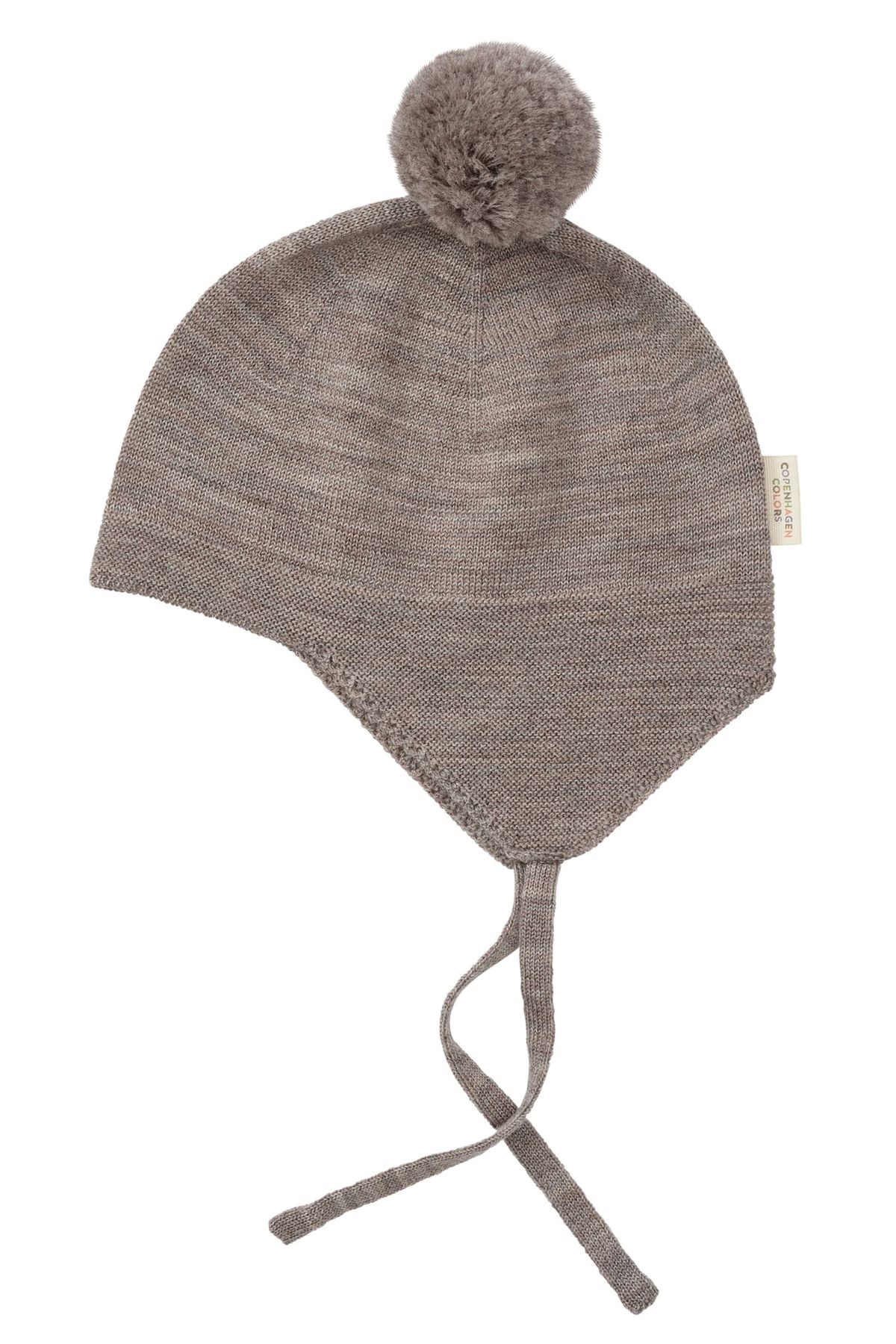 BABY HAT M. KVAST I MERINOULD - NATURAL MELANGE - NATURAL MELANGE / 36-38/0-1M