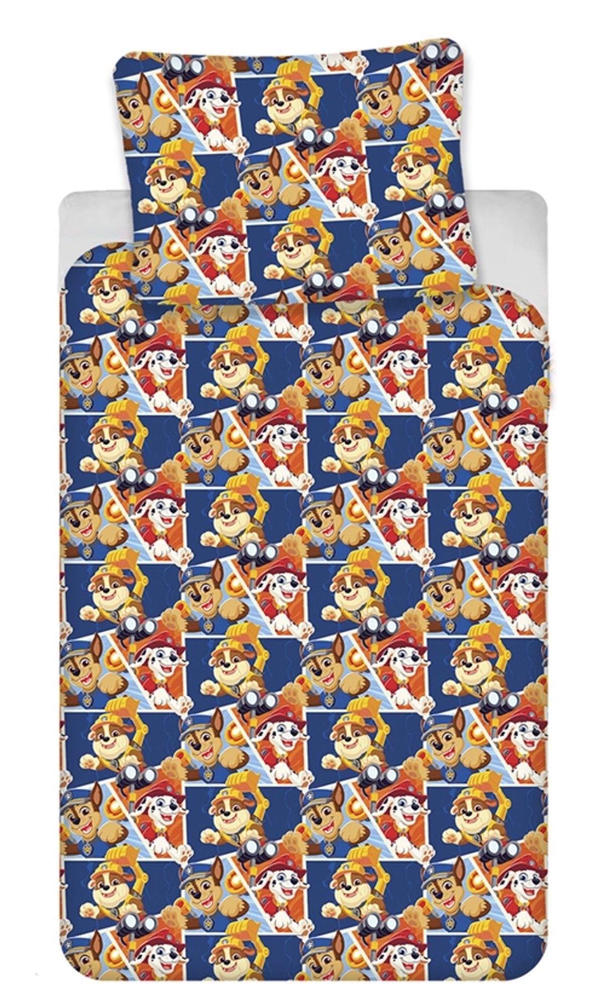 Baby sengetøj 70x100 cm - Paw Patrol - Marshall, Chase og Rubble - 100% Bomulds sengesæt