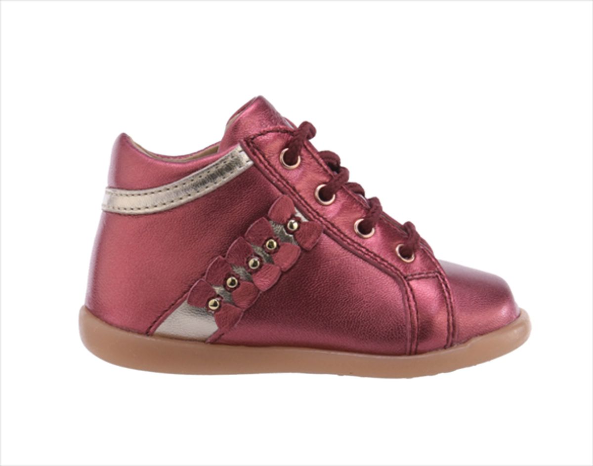 BabyBotte Farah snøresko, metallic pink