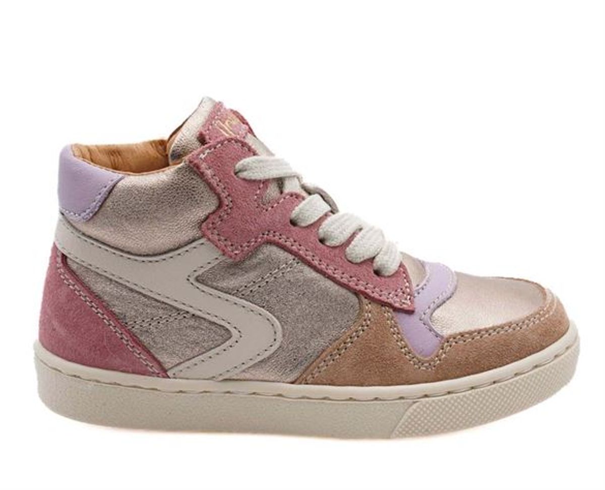 BabyBotte Kolette snøresko m/lynlås, rosegold/rosa/beige