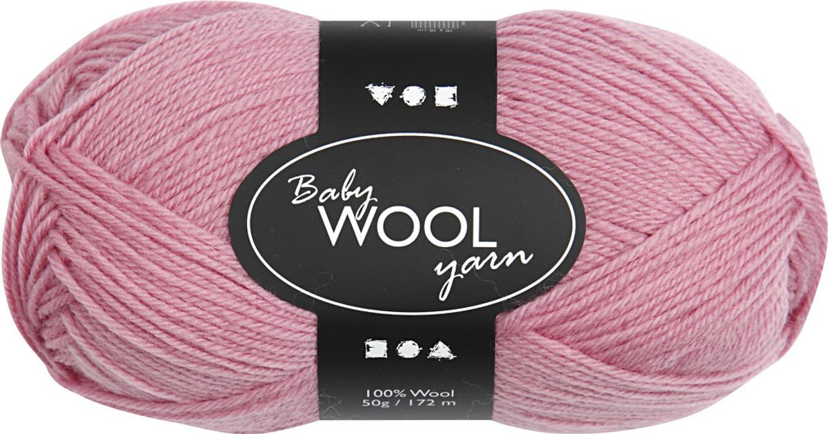 Babygarn - Blødt - L 172 M - Mørk Rosa - 50 G