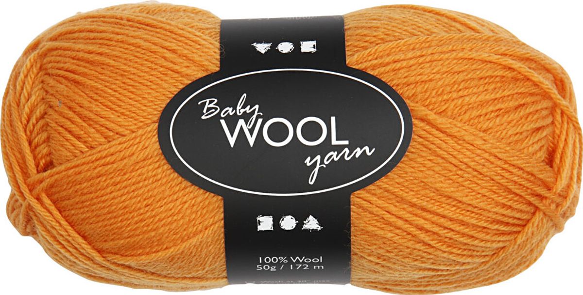 Babygarn - Blødt - L 172 M - Orange - 50 G