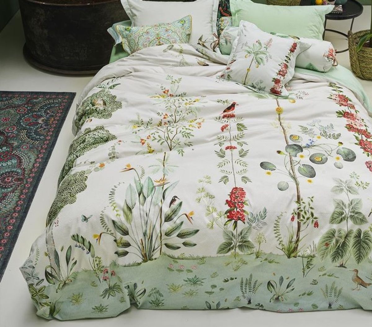 Babylons garden duvet cover white-140 x 220 + 60 x 63