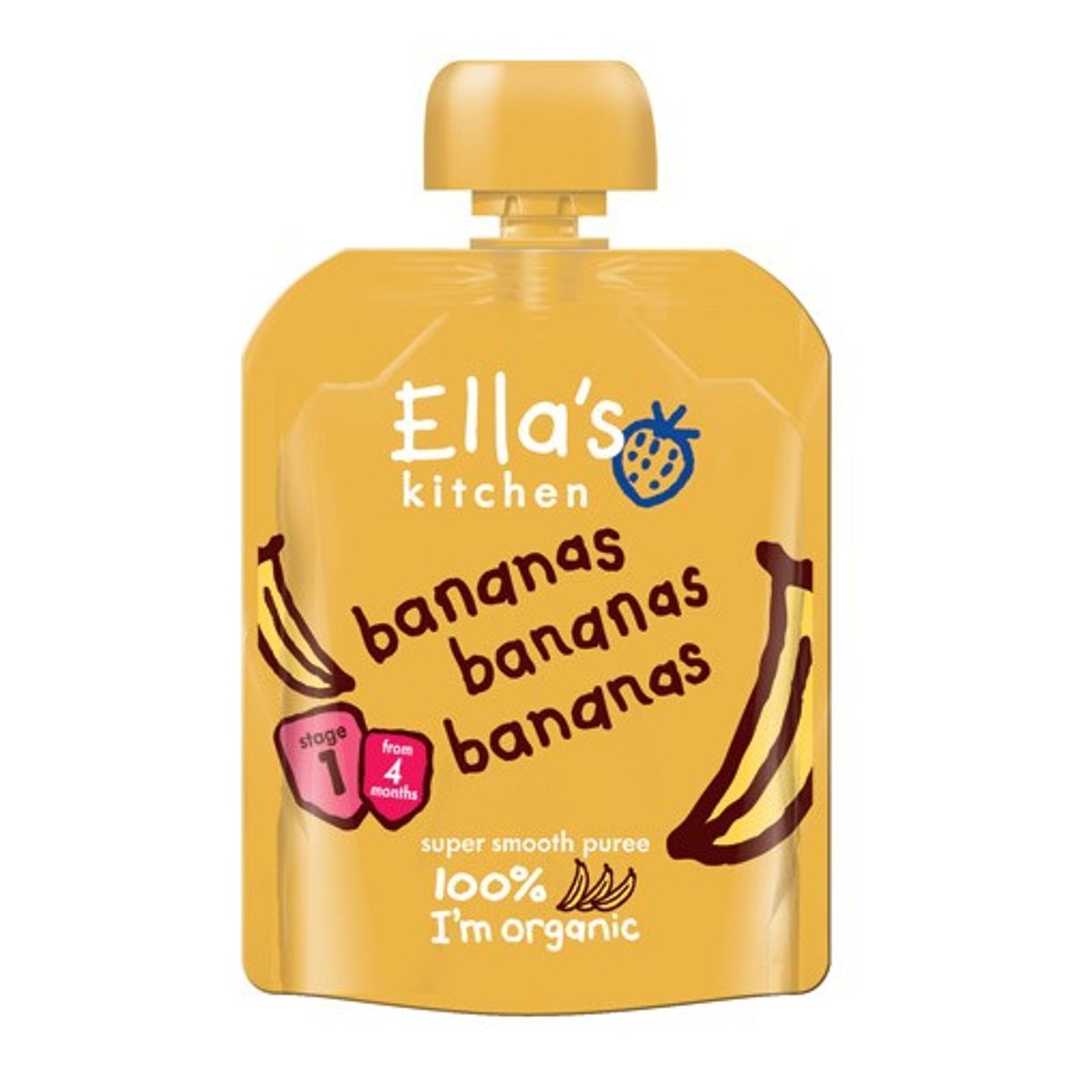 Babymos banan 4 mdr Økologisk Ellas Kitchen - 70 gr - Ellas Kitchen