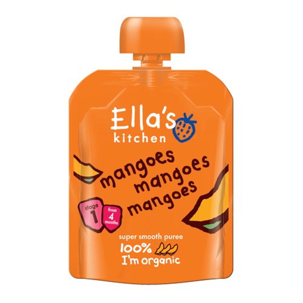 Babymos mango 4 mdr Økologisk Ellas - 70 gram - Ellas Kitchen