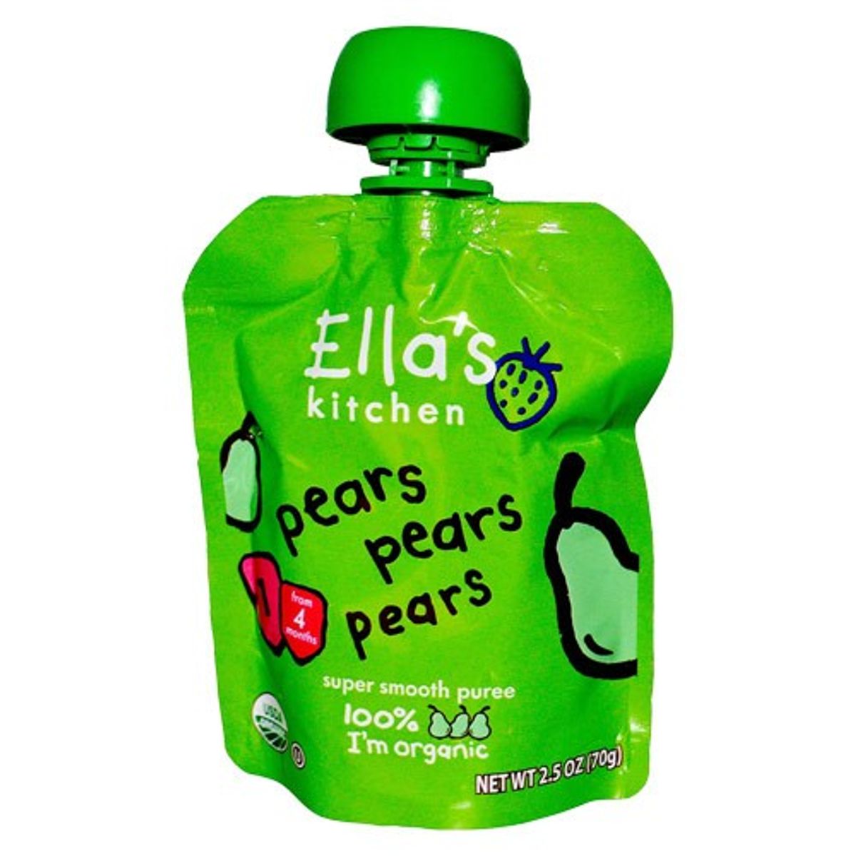 Babymos pære 4 mdr Økologisk Ellas - 70 gram - Ellas Kitchen