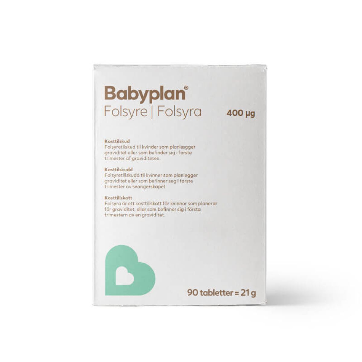 Babyplan Folsyre / Folinsyre (90 stk.)