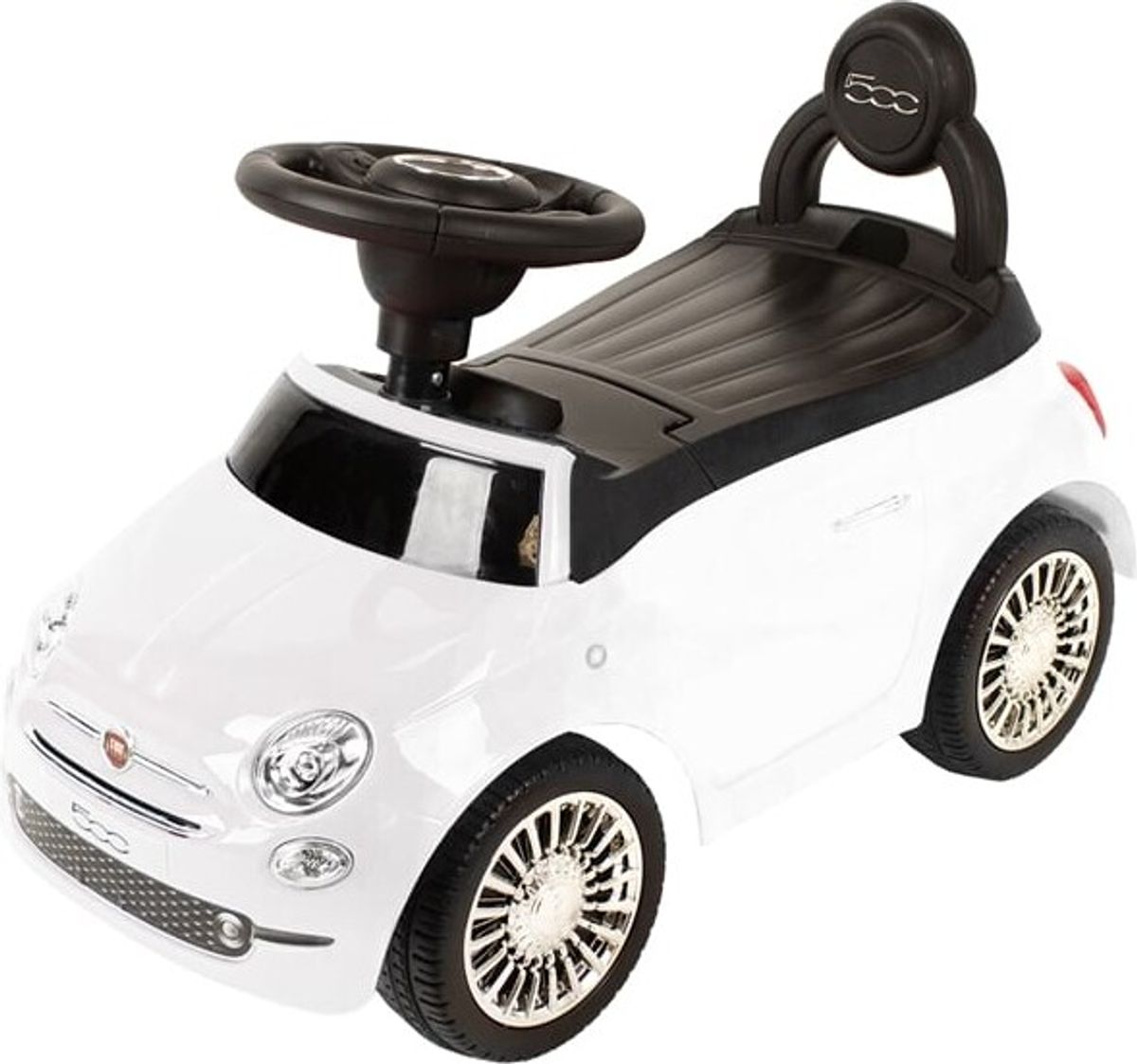 Babytrold - Fiat 500 - Gåbil - Hvid