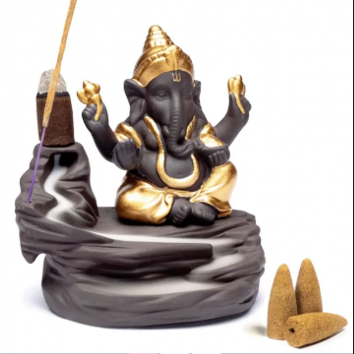 Backflow røgelses holder Ganesha - Røgelses holder - GodKarmaShop