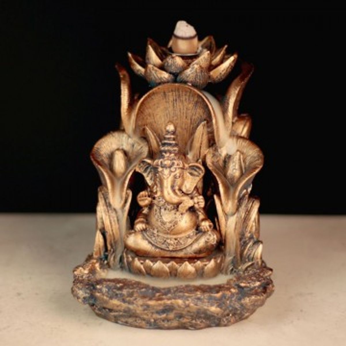 Backflow røgelses holder Ganesha - Røgelseskegler - Backflow - GodKarmaShop