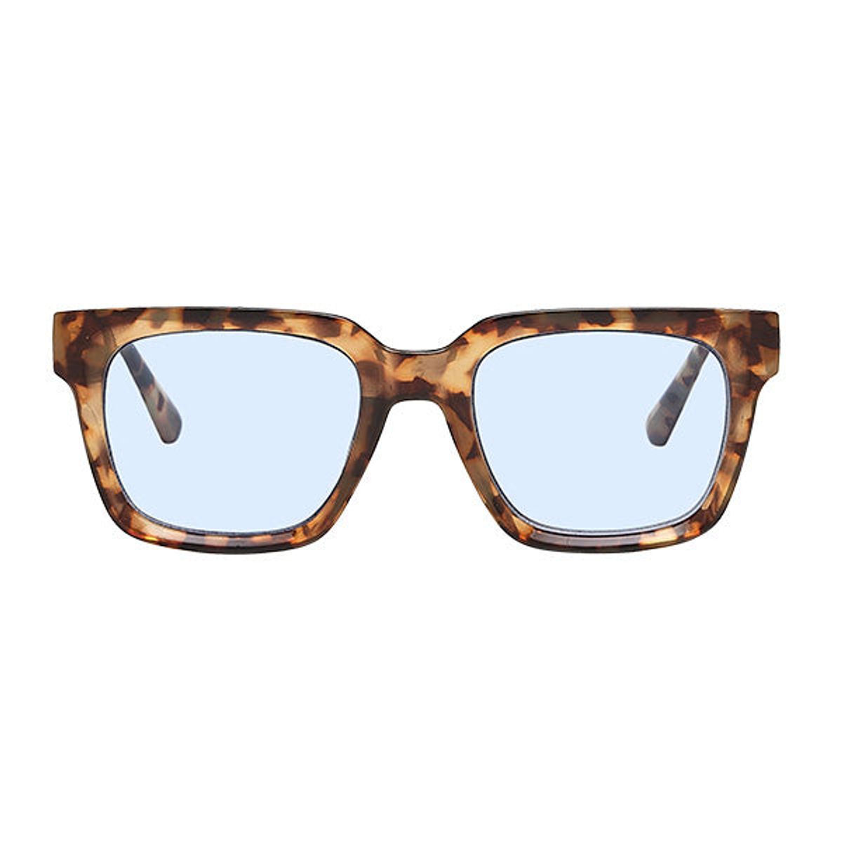 Bacoli Walnut Turtle Blue Lens Solbrille - CLASSIC - Walnut Turtle - Blue Lens