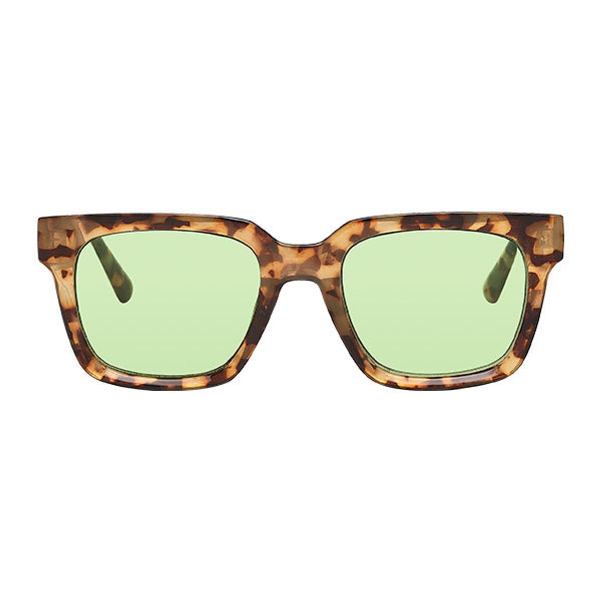 Bacoli Walnut Turtle Green Lens Solbrille - CLASSIC - Walnut Turtle - Green Lens