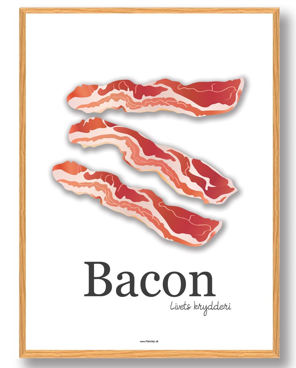 Bacon - køkkenplakat (Størrelse: L - 50x70cm (B2))