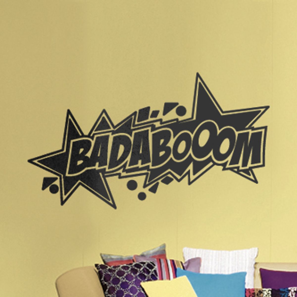 Badaboom wallsticker af Alan Smithee, 70x35 cm