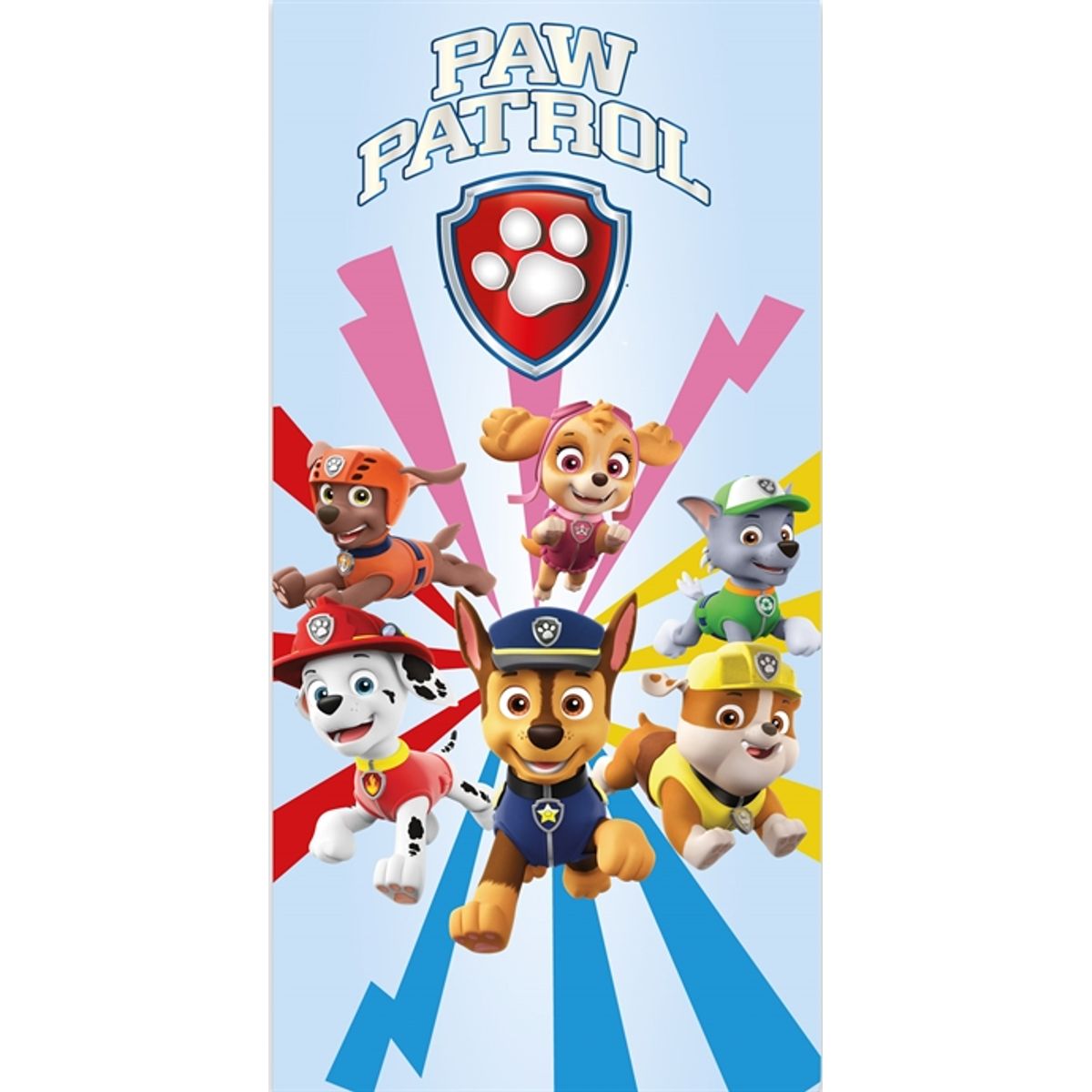 Badehåndklæde - 70x140 cm - Paw Patrol - Super team - 100% Bomuld