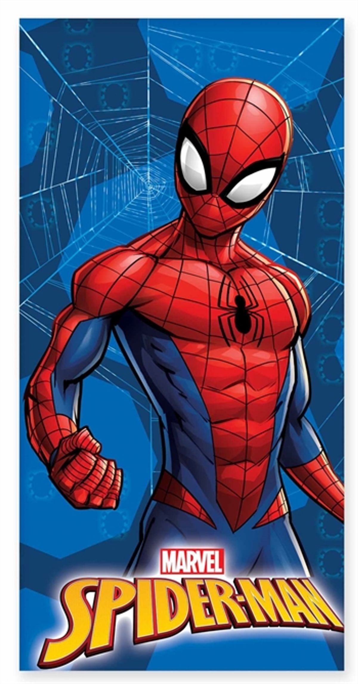 Badehåndklæde - 70x140 cm - Spiderman klar til kamp - 100% Bomuld