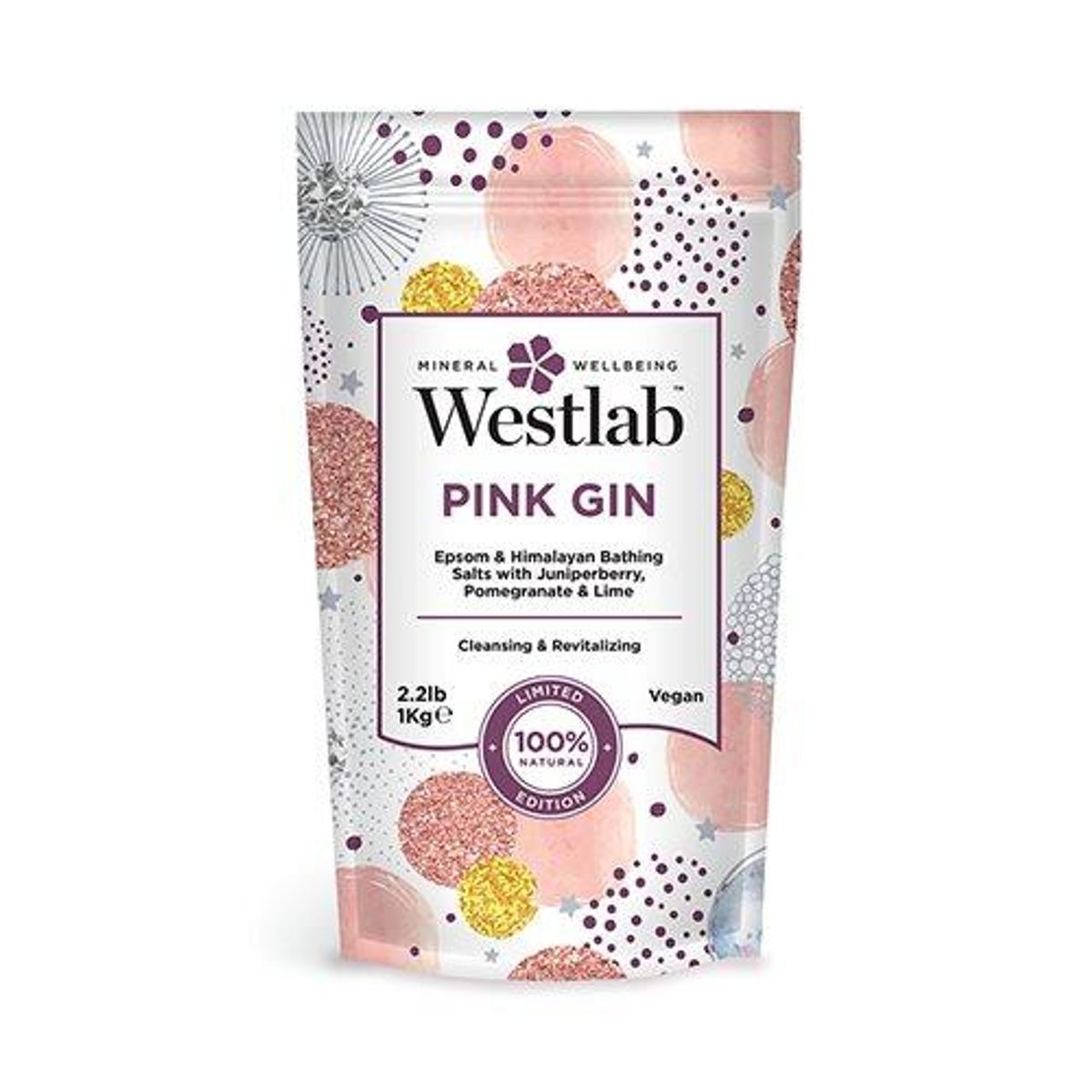 Badesalt Pink Gin - 1 kg.