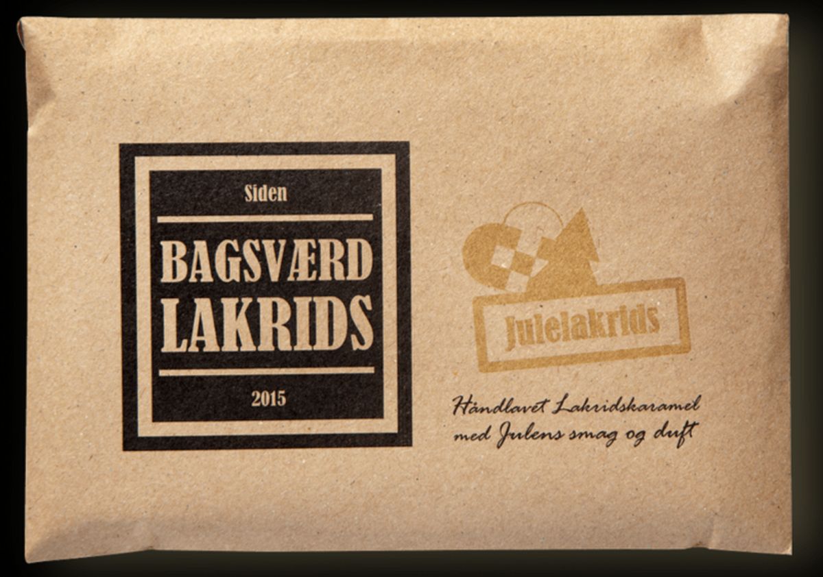 Bagsværd Lakrids Hel Plade Lakrids "Jul", 160g.