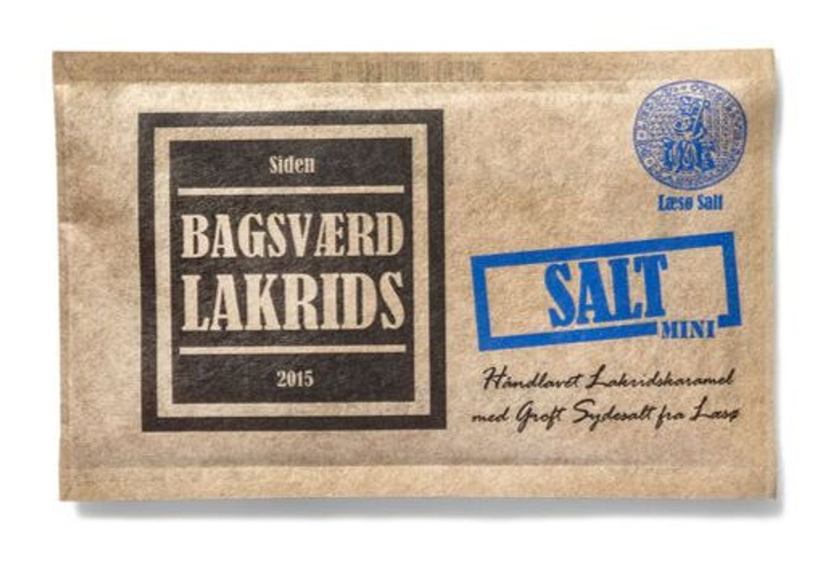 Bagsværd Lakrids Hel Plade Lakrids "Salt Mini", 40g.