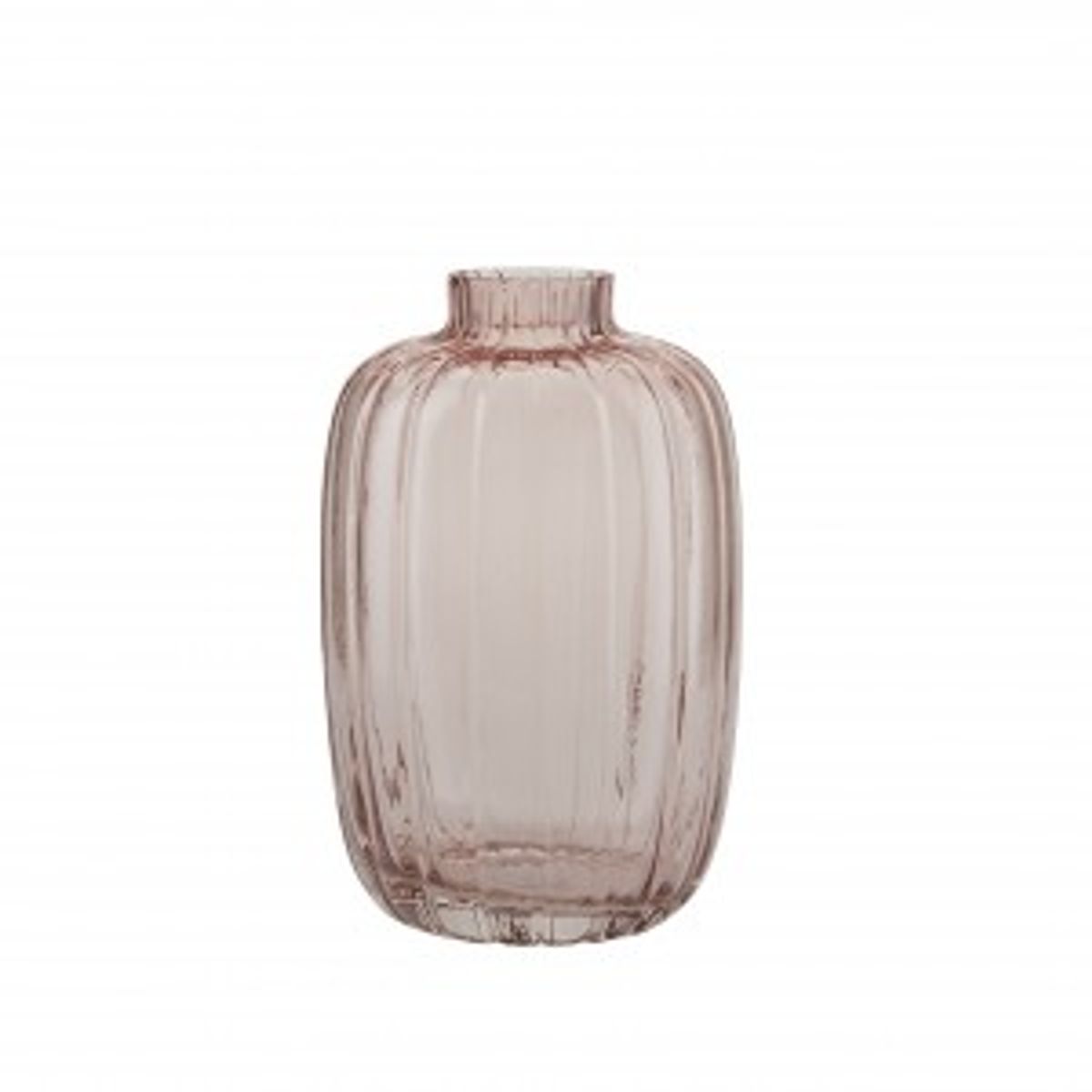 Bahne Vase m/riller - rose - H20