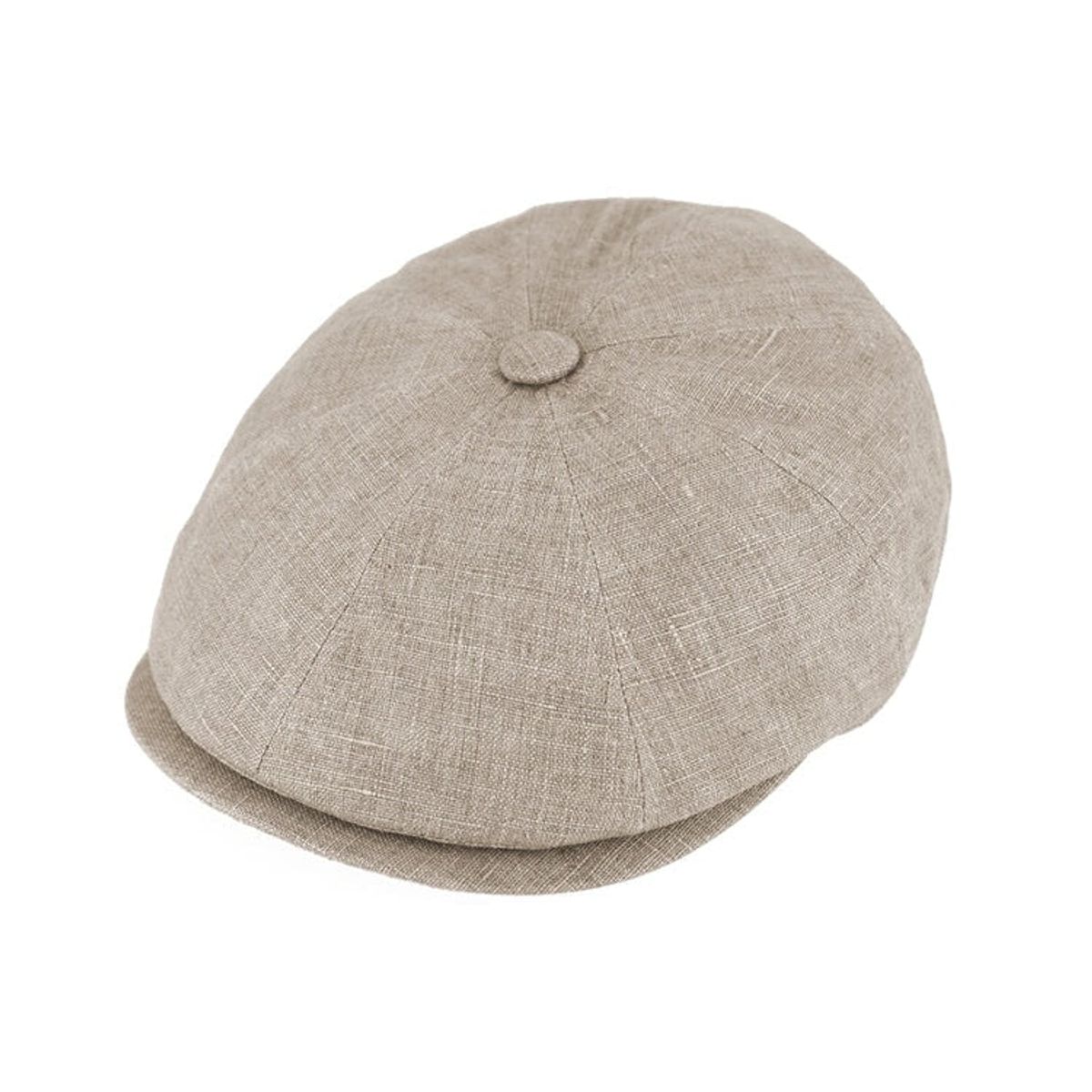 Bakerboy hat, hør, beige - 55 cm