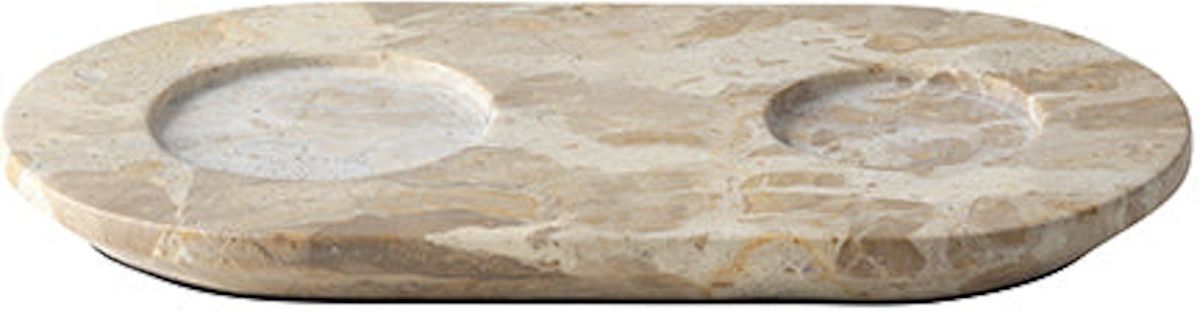 Bakke, beige, H2x14x26 cm, marmor