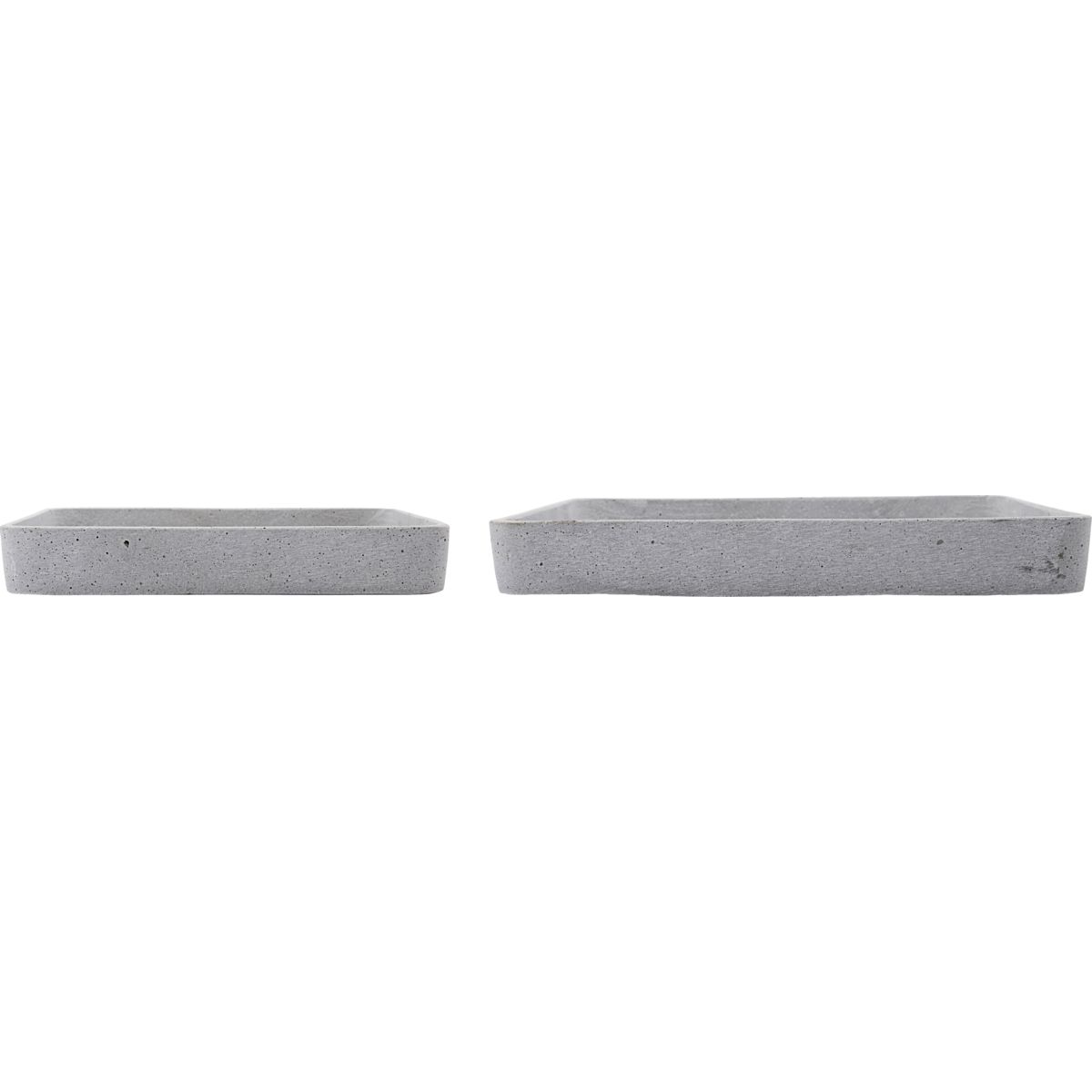 Bakke, HDRetra, Grå - Grey / Polystone / S:, l: 22 cm, w: 22 cm, h: 3.5 cm, L:, l: 28 cm, w: 28 cm, h