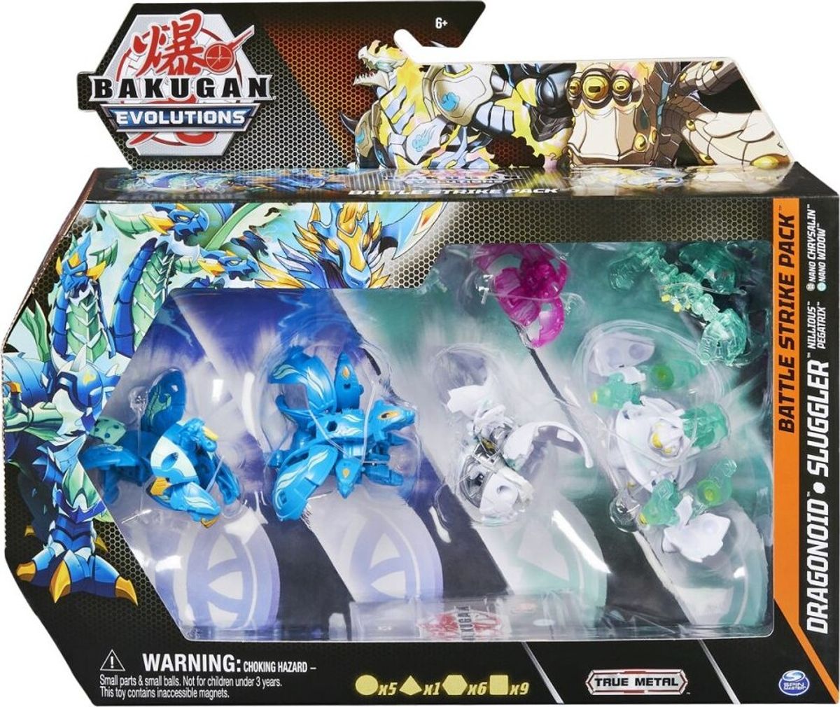 Bakugan Figurer - Evolutions - Battle Strike Pack - Dragonoid & Sluggler