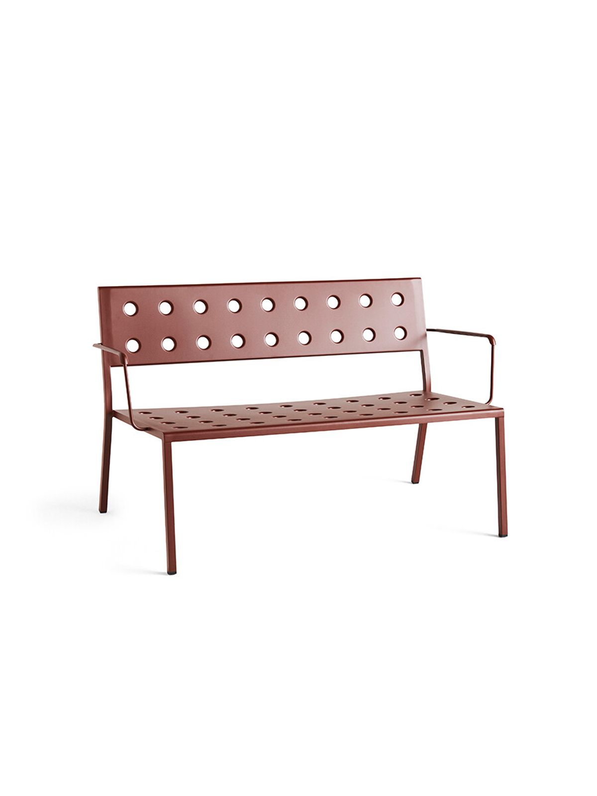 Balcony Lounge Armbench fra Hay (Iron Red)