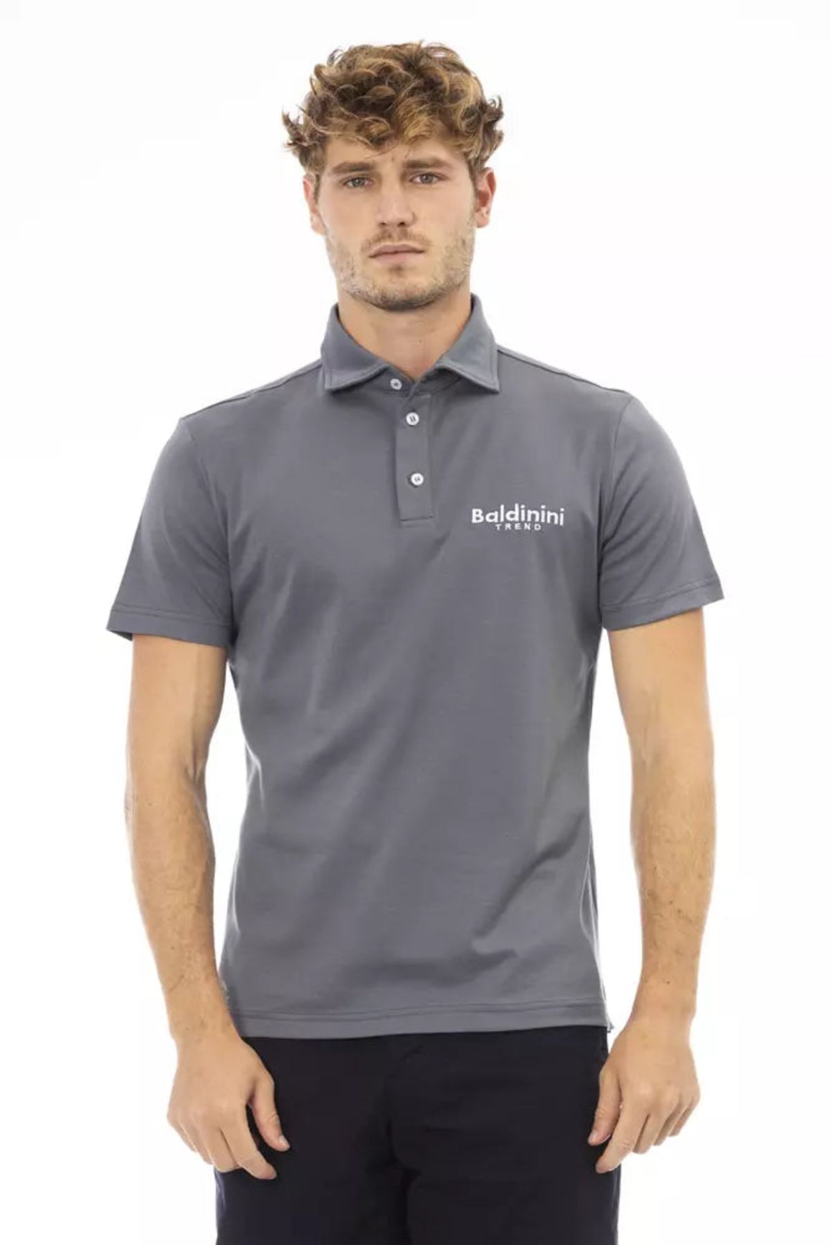 Baldinini Trend Baldinini Grå Bomuld Polo Shirt