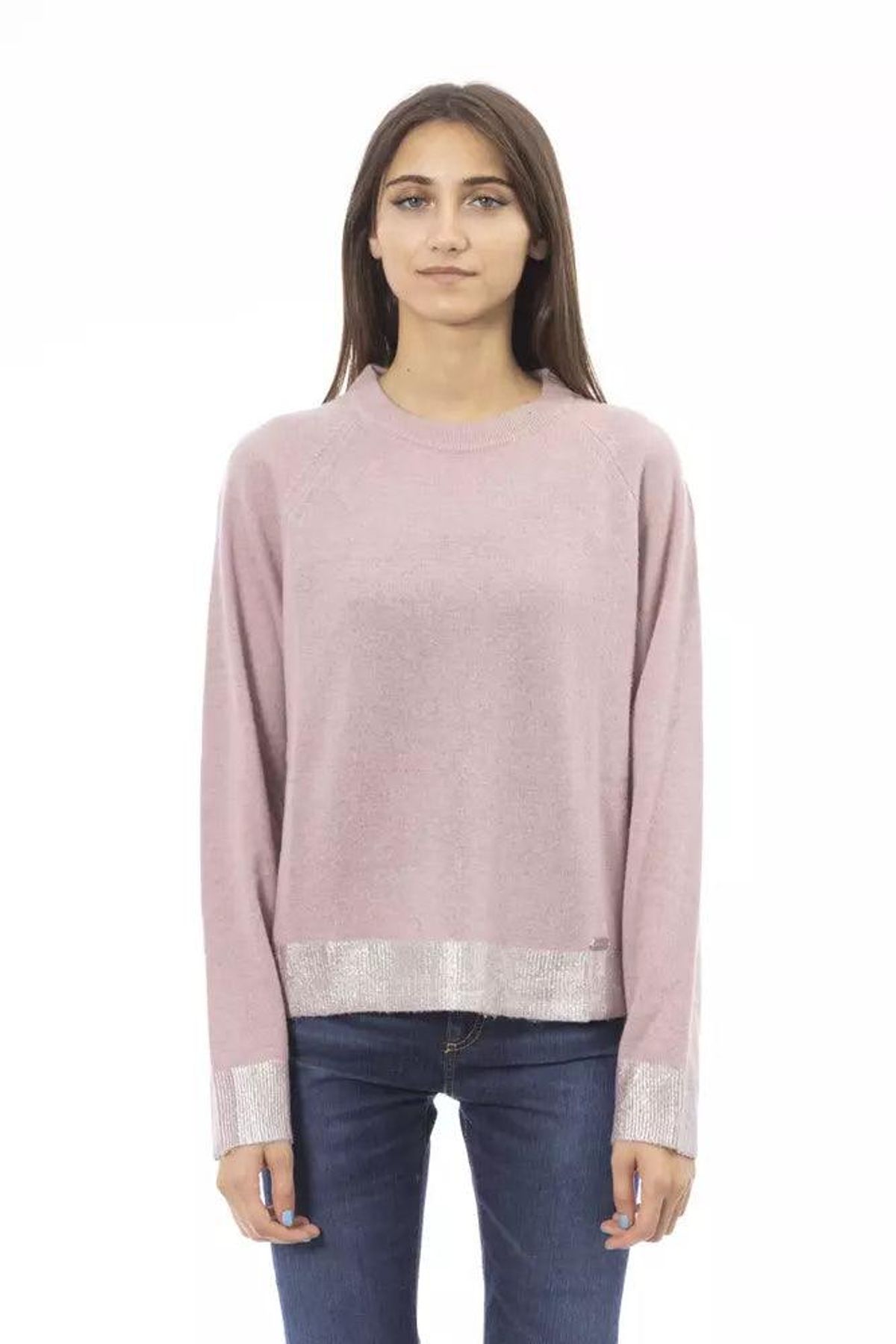 Baldinini Trend Baldinini Pink Uld Sweater