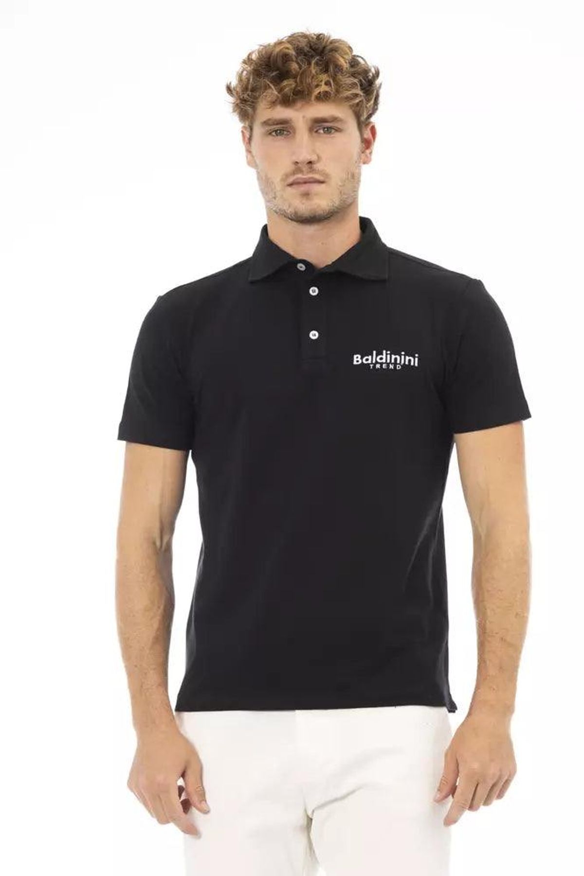 Baldinini Trend Baldinini Sort Bomuld Polo Shirt