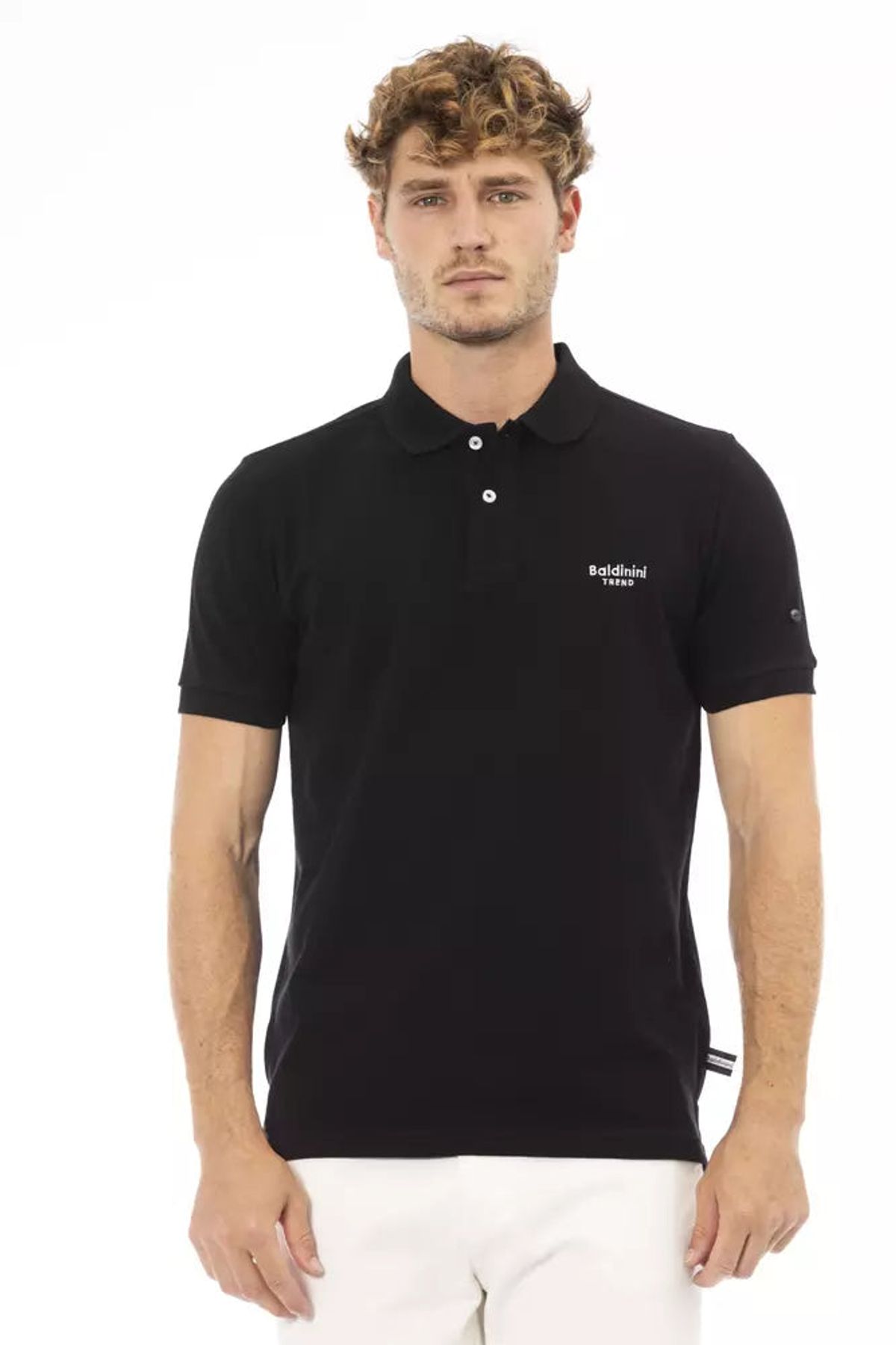 Baldinini Trend Baldinini Sort Bomuld Polo Shirt