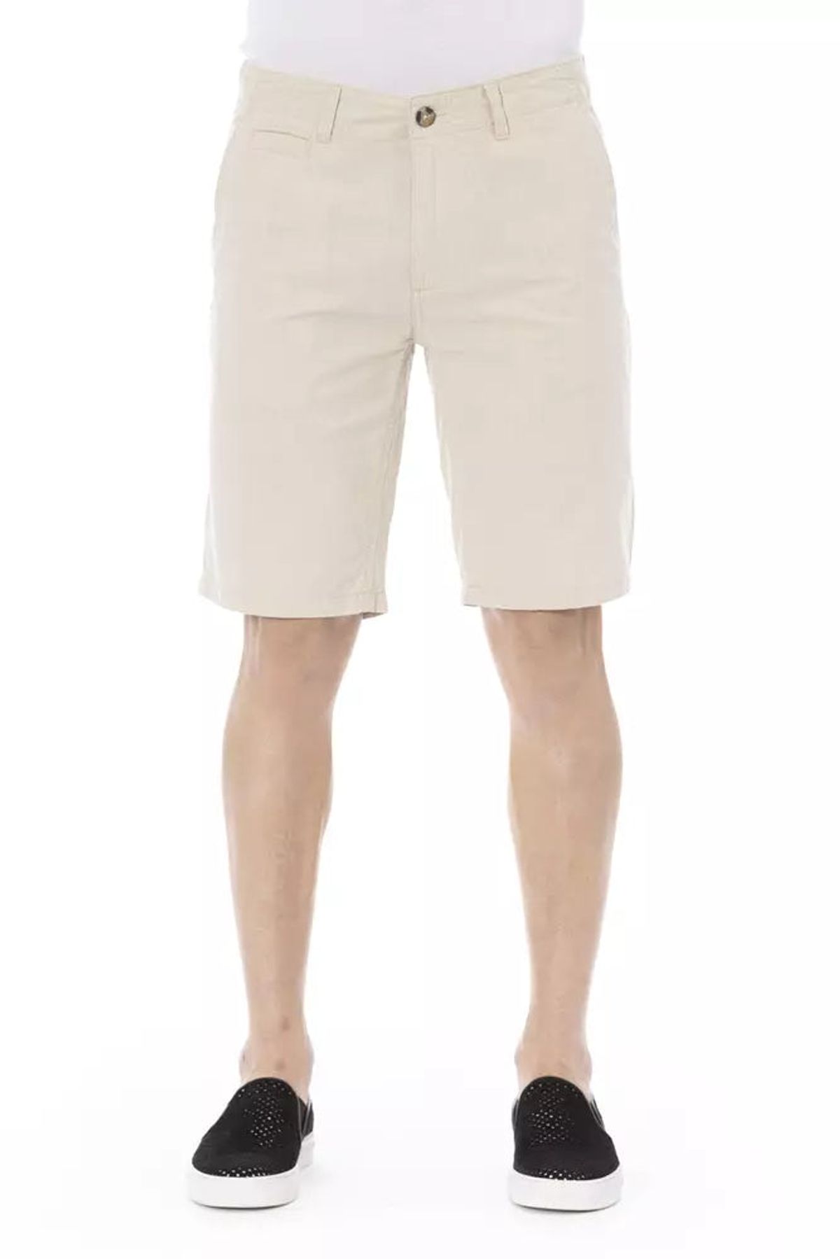 Baldinini Trend Beige Cotton Bermuda Shorts