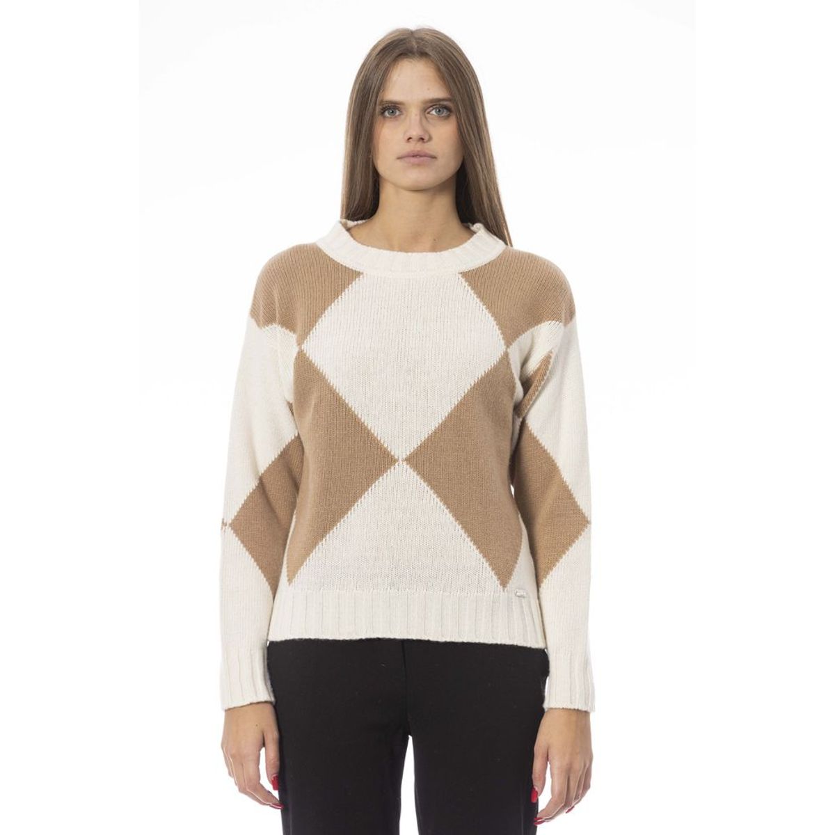 Baldinini Trend Beige Uld Sweater